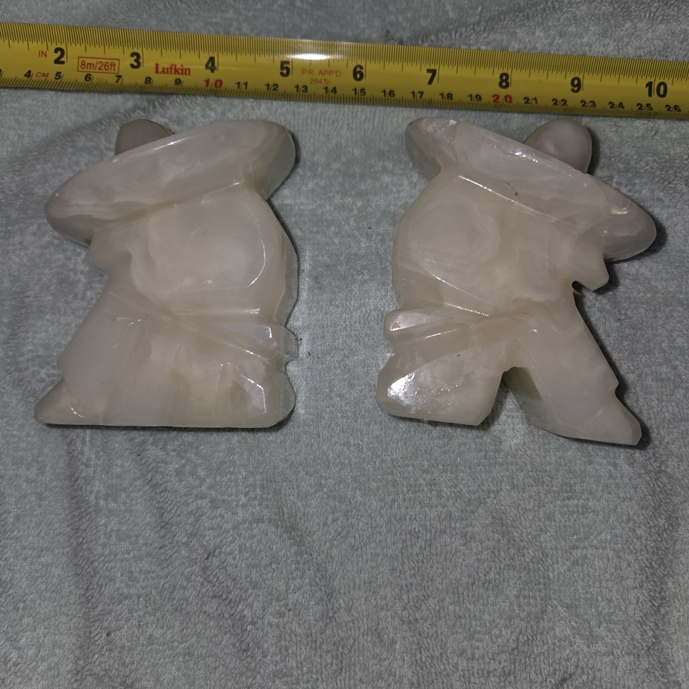 Cream Stone Bookends